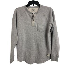 Iron & Resin Gray Long Sleeve Henley Shirt